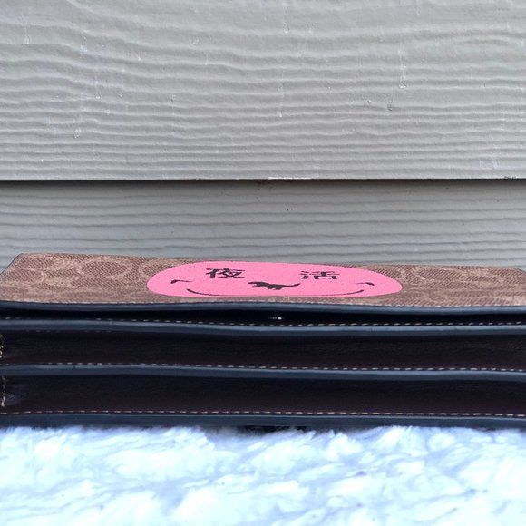 NWT COACH Callie Folder Yeti Signature Canvas  Crossbody Bag With Chain - Picture 7 of 10